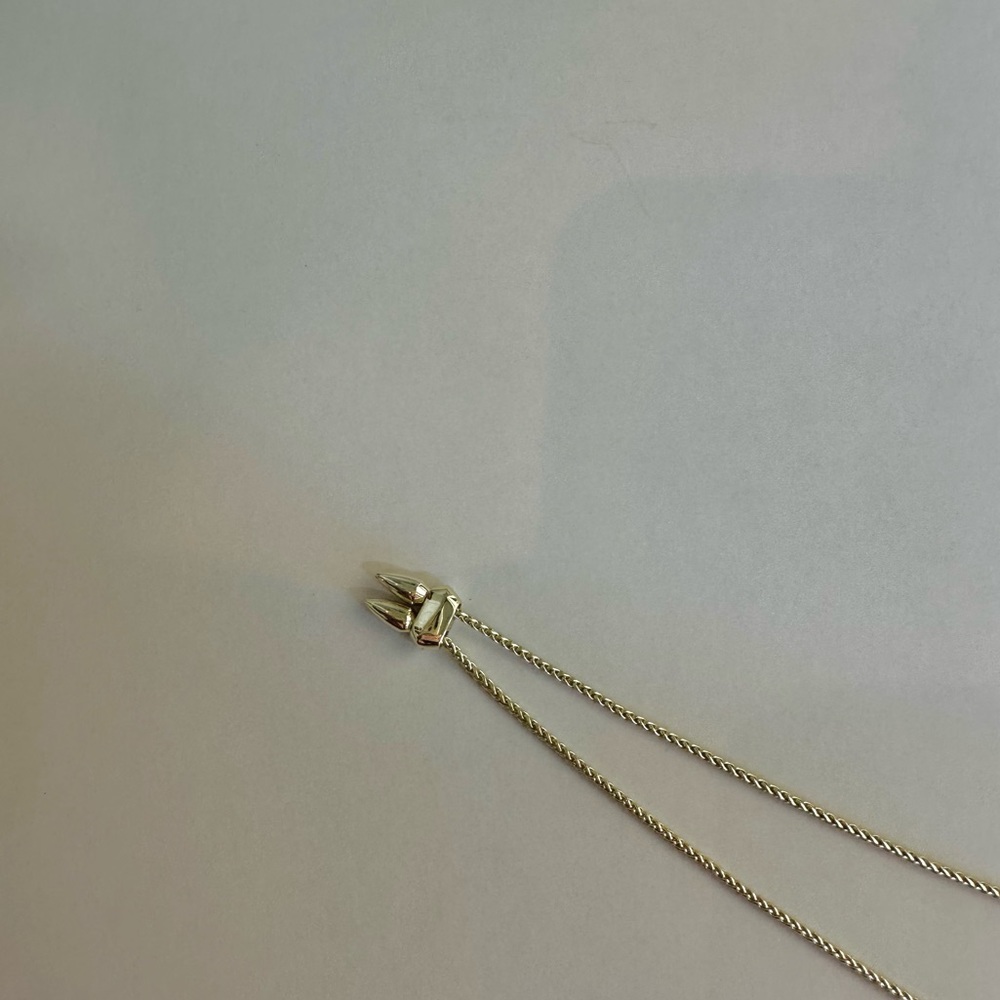 Kingston Gold Long Pendant Necklace In Slate Cats Eye - Picture 7 of 8